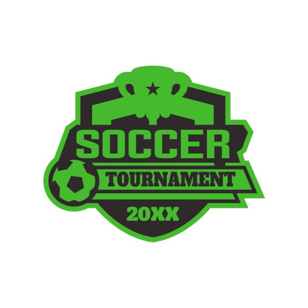 Soccer Tournament logo template 02 Miniatura