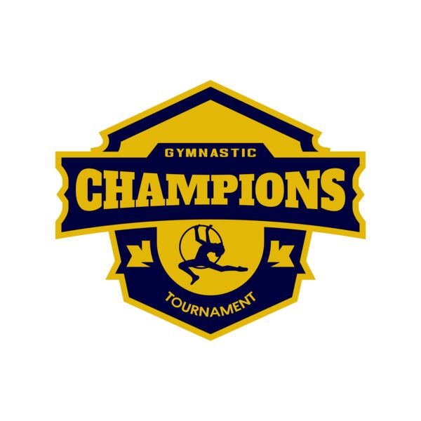 Champions Gymnastic Tournament logo template Miniatura